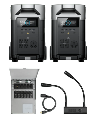 EcoFlow DELTA Pro*2 + Double Voltage Hub + Transfer Switch